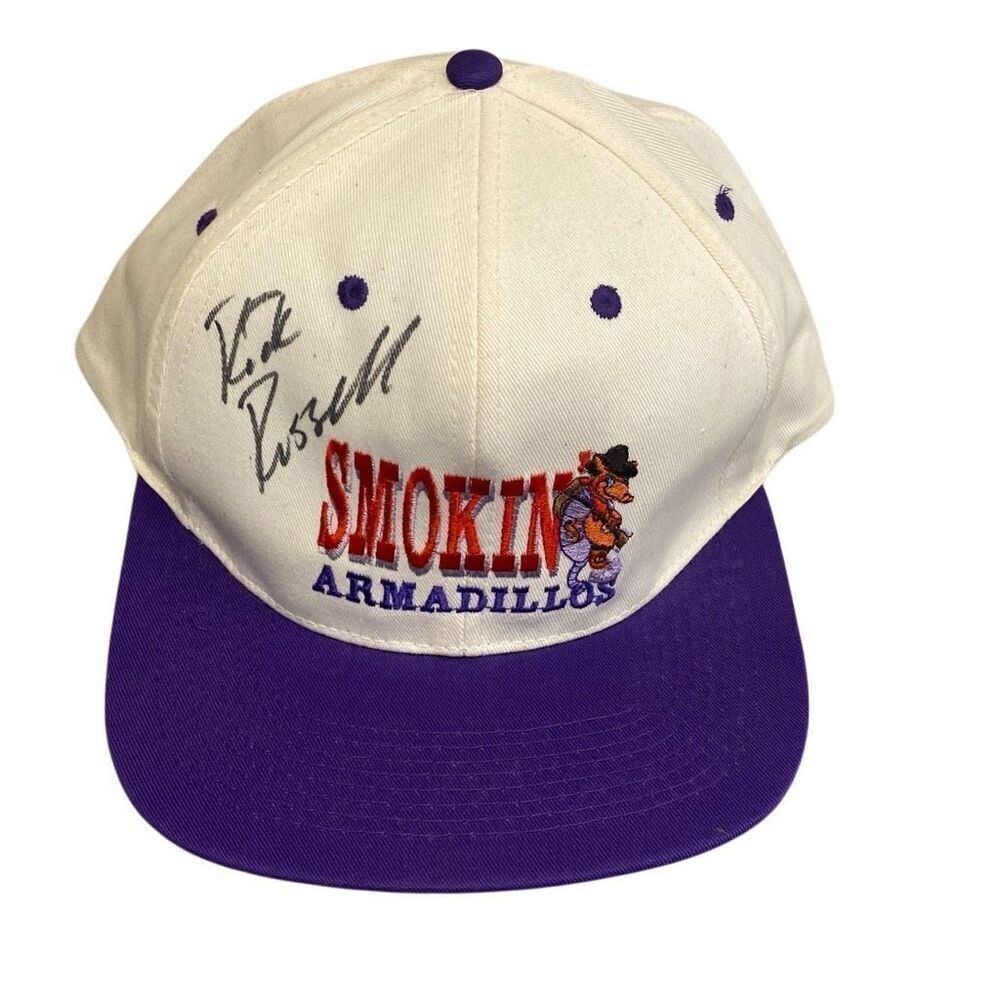 Smokin Armadillos Rick Russell Autographed Baseball Cap Country Band Lead Vocals